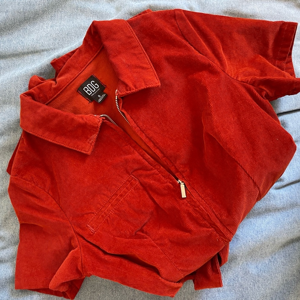 Retro Corduroy Tie Front Coveralls